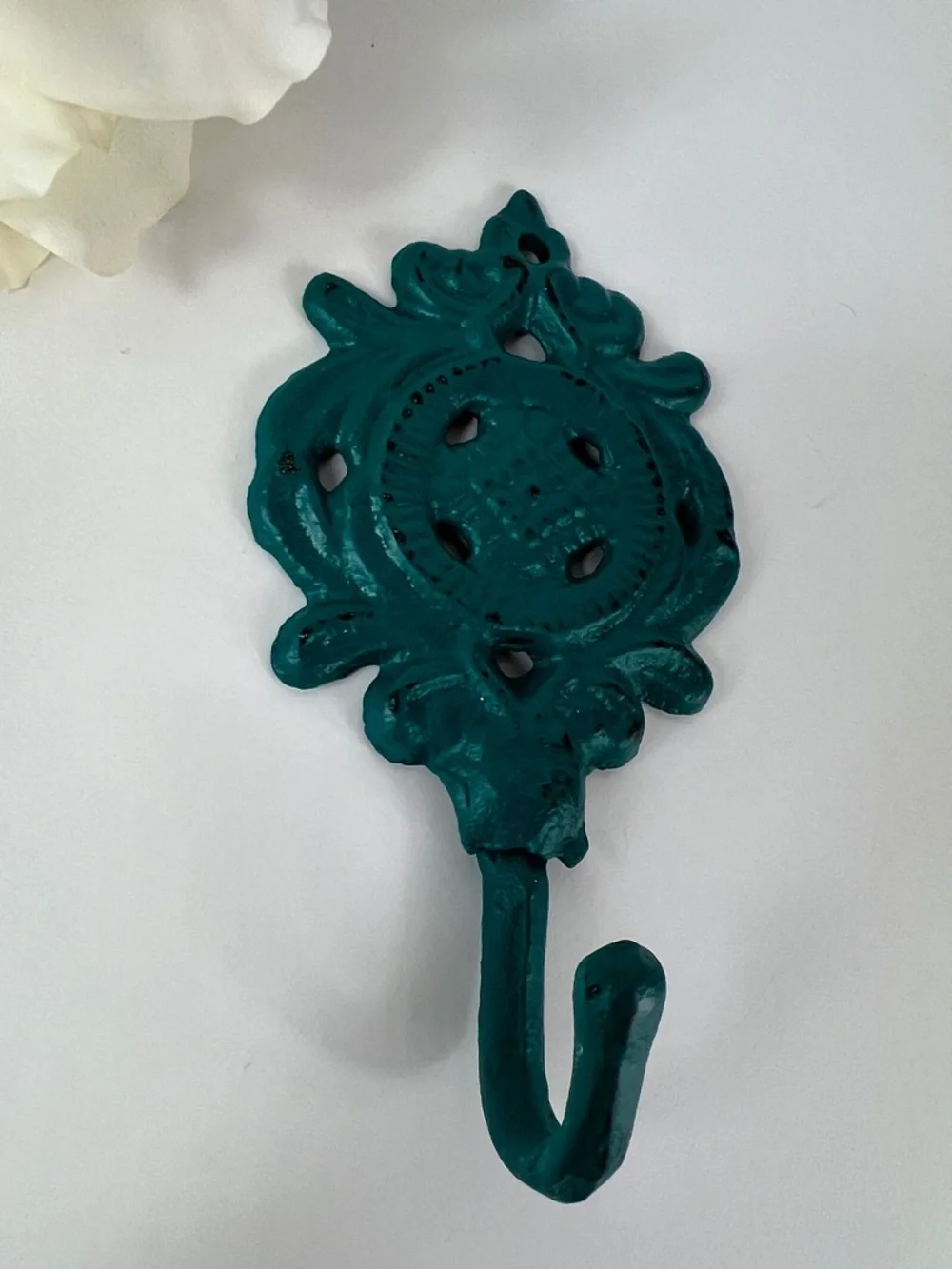 Decorative Teal Wall Hook - Ornate Home Accent Coloe is Mermaid Tail